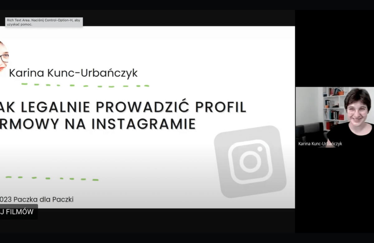 jak legalnie prowadzić profil na instagramie. Karina Kunc-Urbańczyk. Paczka GirlBossek