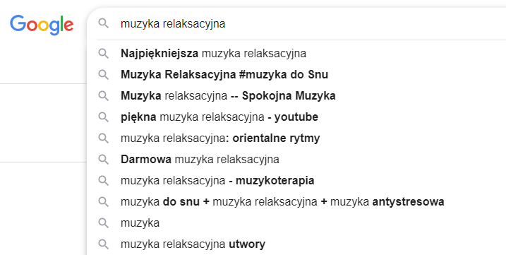 Screen wyników wyszukiwania, źródło: google.com