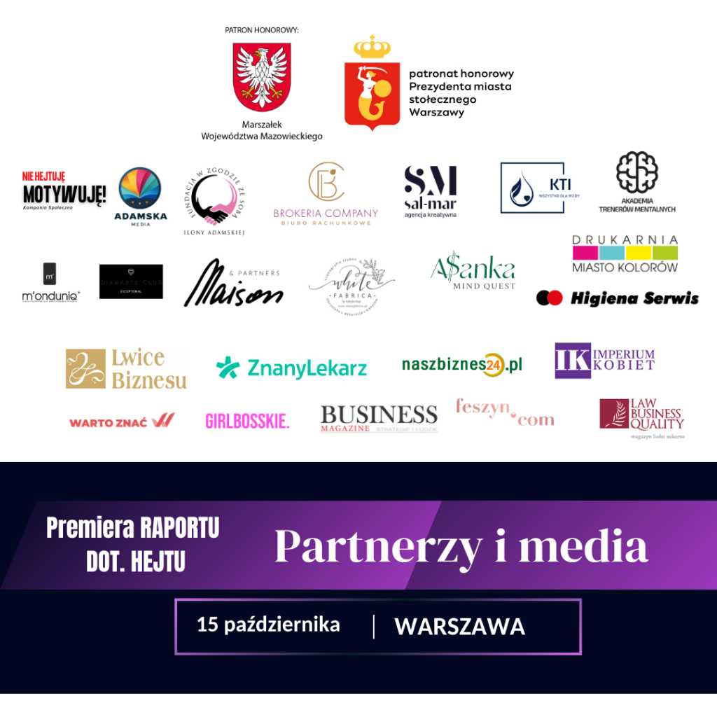 konferencja prasowa - Raport „Hejt w Internecie…” kampanii Nie hejtuję-motywuję obnaża zjawisko, daje nadzieję na jego pokonanie!