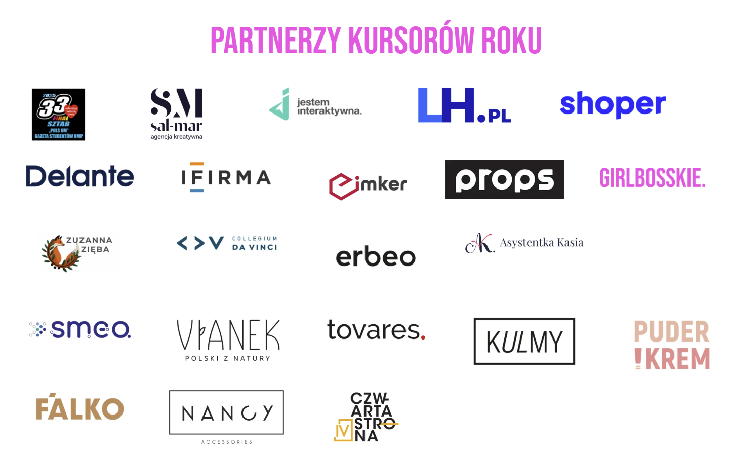 partnerzy kursorow roku - Konkurs Kursory Roku 2024