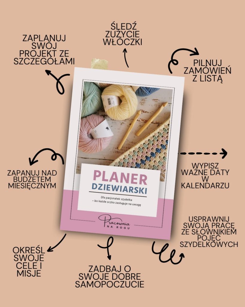 planer dziewiarski 2 - Planer Dziewiarski - Twoje niezastąpione narzędzie do organizacji szydełkowych projektów