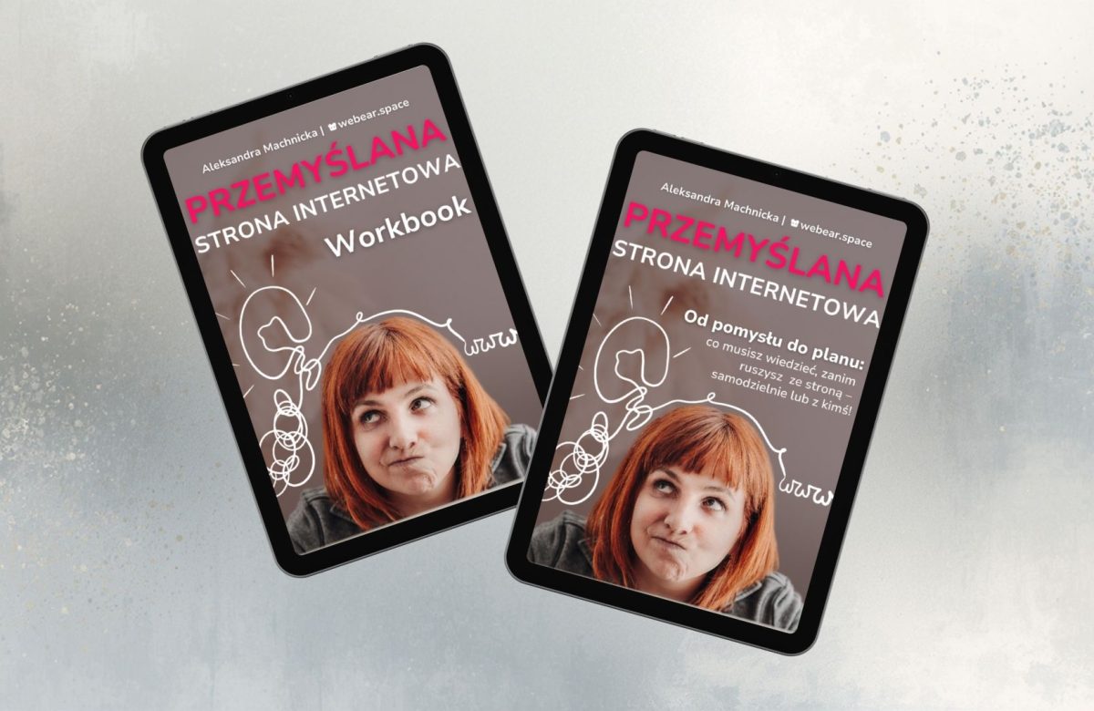 Przemyślana strona internetowa – e-book i workbook Aleksandry Machnickiej